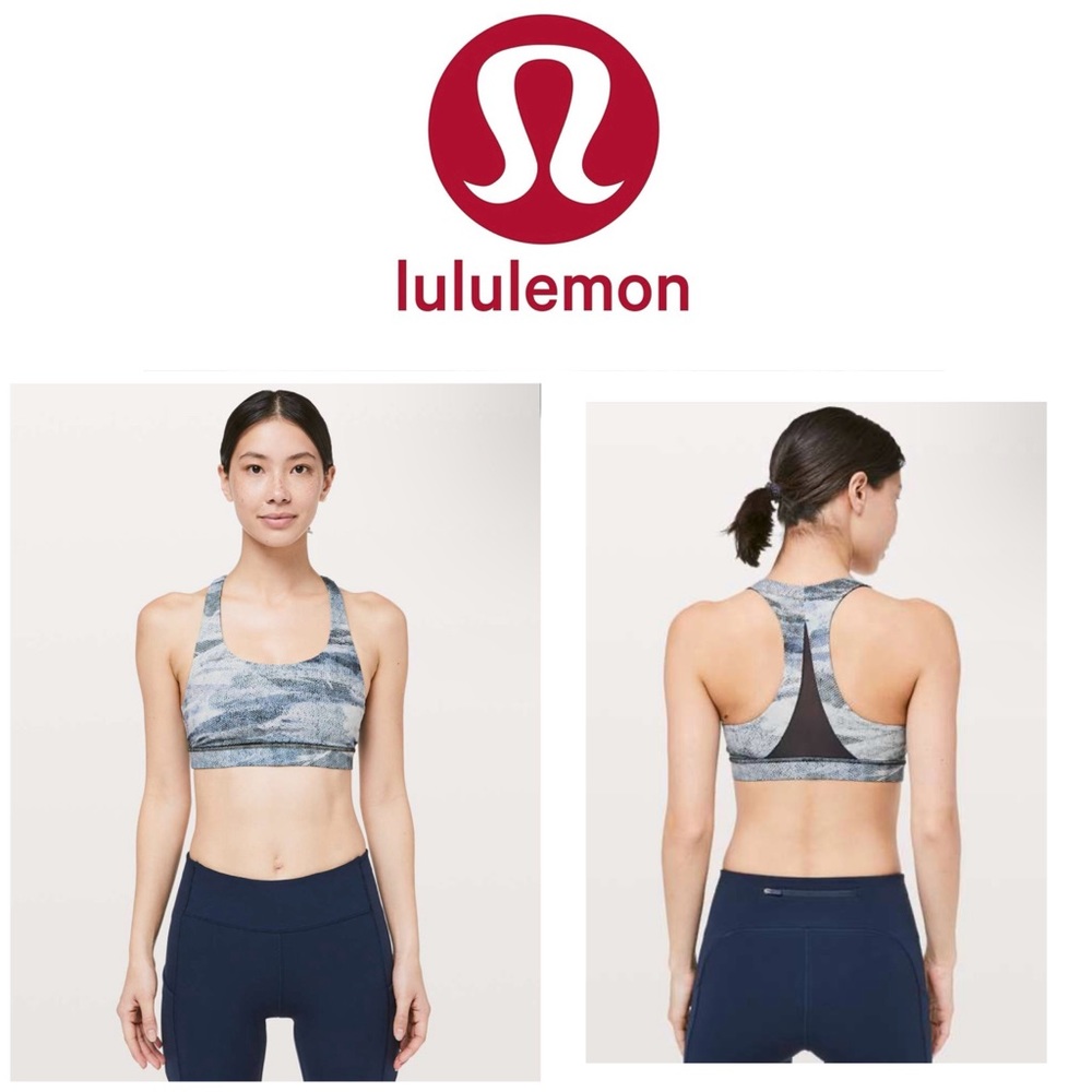 Lululemon Invigorate‎ Bra Mesh Scape Multi / True Navy